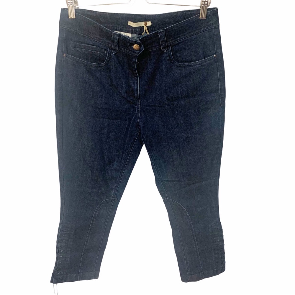 Anthropologie Leifsdottier Size 30 Dark‎ Wash Lace Up Ankle Jeans